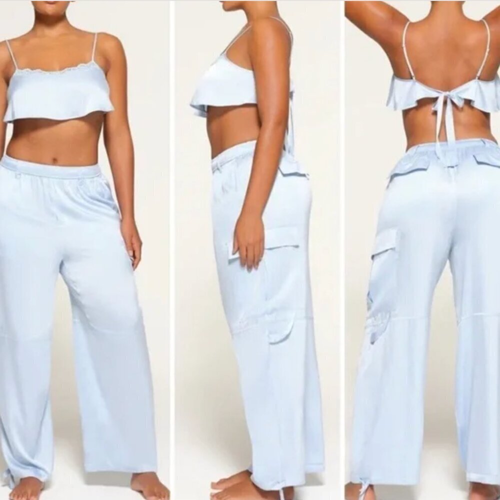Skims Silk Cargo Pant Glacier